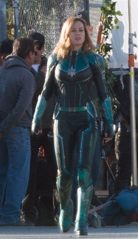 BRIE LARSON on the Set of Captain Marvel in Los Angeles 03/19/2018 ...