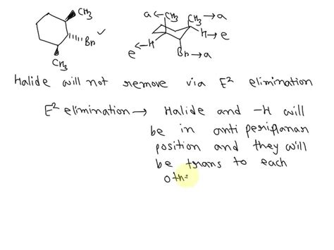 SOLVED: Why is the alkyl halide below not capable of undergoing an e2 ...