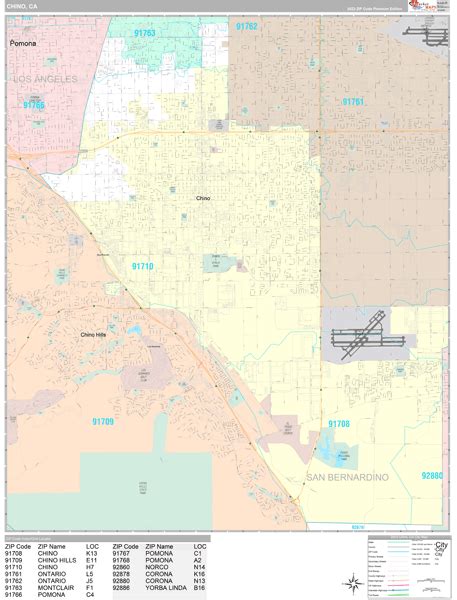 Chino Zip Code Map | Draw A Topographic Map