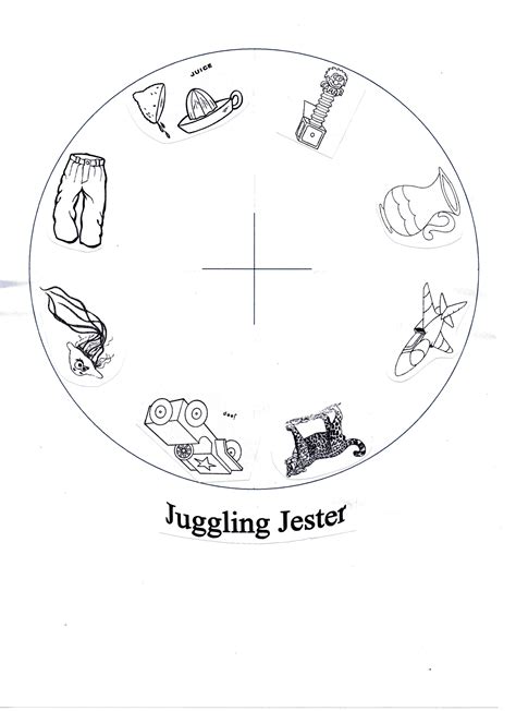Jj Juggling Jester Page 2 Of 2 Bottom Plate Paper Craft For The