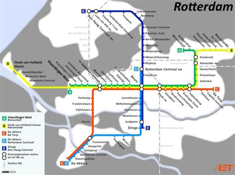 Rotterdam metro map - Ontheworldmap.com