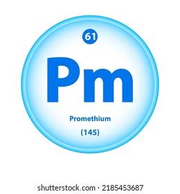 Structure Chemical Element Promethium Pm Symbol Stock Vector (Royalty ...