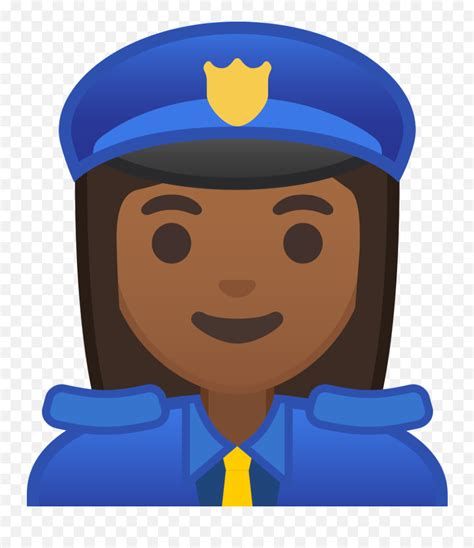 Police Officer Medium Dark Skin Tone Police Woman Emoji Png Police