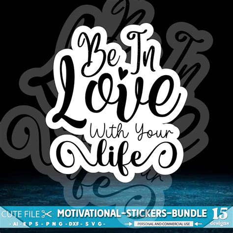 Motivational Sticker Inspirational Svg Digital Stickers Bundle Mental