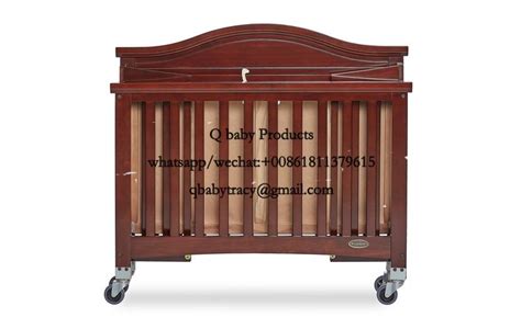Hotel Folding Wood Baby Crib 131 Q Baby Hot Sale Baby Cot