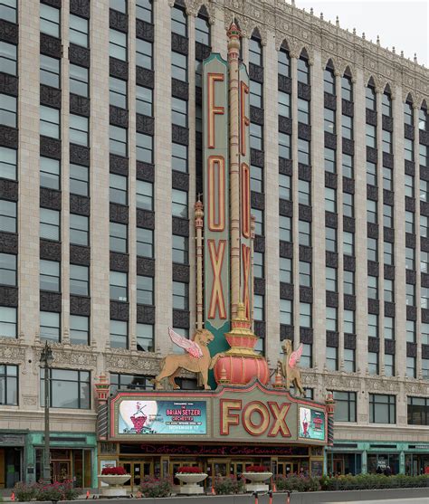 The Classic Marquee Of The Fox Theatre In Downtown Detroit Michigan