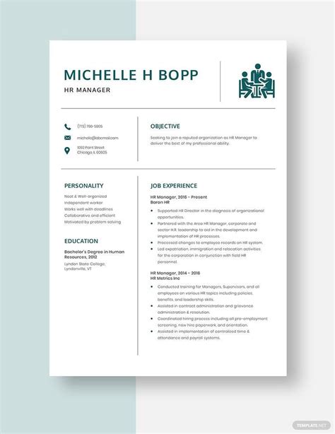 Hr Cv Sample Word Format Popular Brunofuga Adv Br