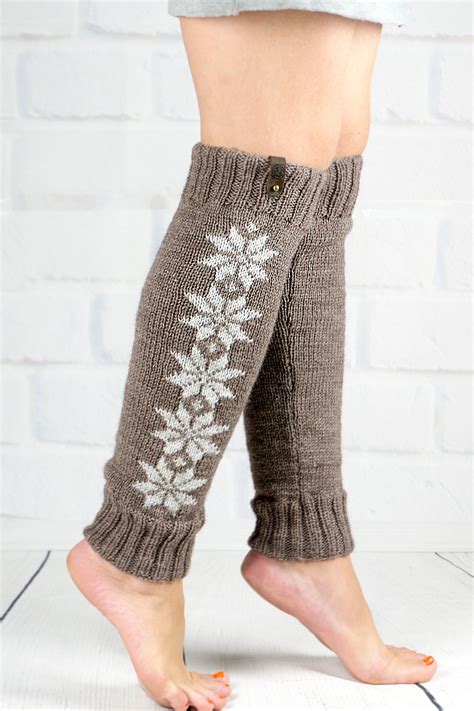 Long Leg Warmer Dance Yoga Ballet Hand Knit Legwarmers Beige Etsy