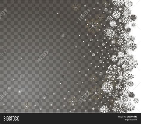 Falling Snow Border Vector And Photo Free Trial Bigstock