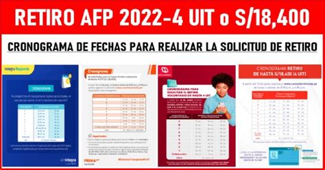 Retiro Afp De Hasta 4 Uit Conoce Aquí El Cronograma De Solicitud De Retiro