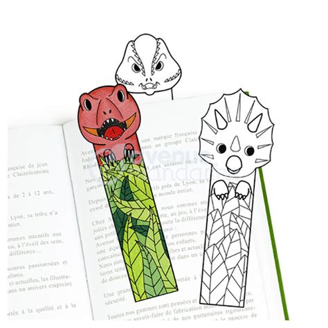 Carnet Coloriage Avenue Mandarine Graffy Bookmark Dinosaures Id Es