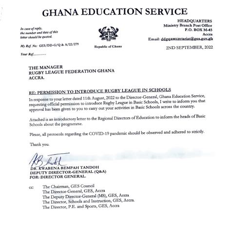 GES And RLFG To Introduce Rugby League In Ghana Schools The Ghana Report