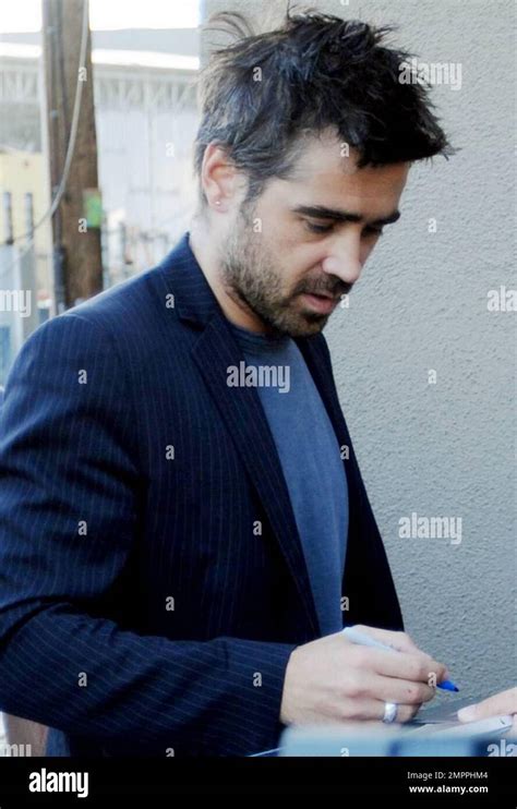 Irish Bad Boy Actor Colin Farrell Arrives Via The Back Door At The