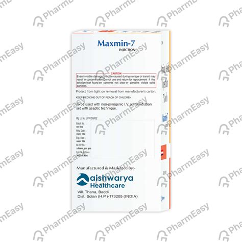 buy maxmin  bottle  ml injection   flat   pharmeasy