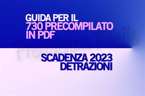 Guida Precompilato In Pdf Scadenze E Quali Spese Detrarre