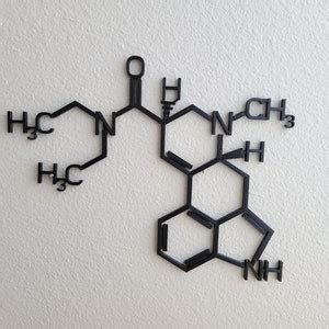 LSD Molecule Wall Decor LSD Molecule Wall Art Chemistry Molecule Art ...