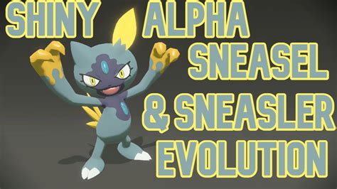 Shiny Alpha Hisuian Sneasel Sneasler Evolution In Pokemon Legends