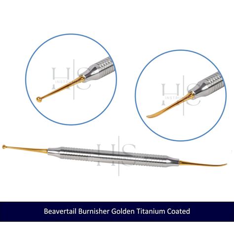 Beavertail Burnisher Golden Tip Dental Tooth Cavity Composite Filling