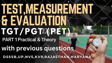 Test Measurement Evaluation Tgt Pgt Physical Education Teacher Dsssb