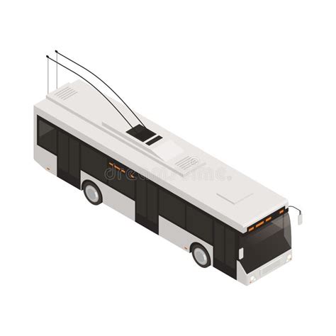 Isometric Trolleybus Illustration Stock Illustration - Illustration of delivery, route: 261953380