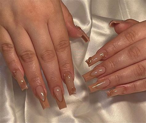 Pin By Johnnia Cannon On Nail Inspo In 2023 Brown Acrylic Nails French Acrylic Nails Beige Nails