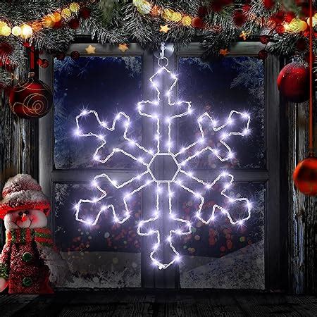 Amazon Lights4fun Inc 16 White LED Battery Operated Snowflake