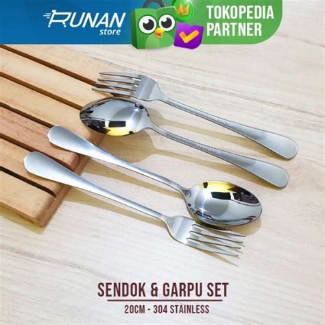 Jual Sendok Garpu Stainless Tebal Hotel Cafe Sendok Garpu Makan Set Di