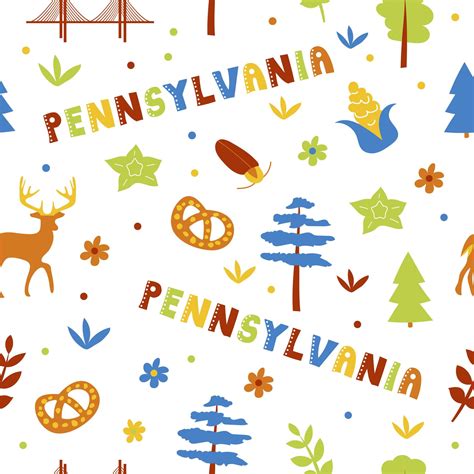 Usa Collection Vector Illustration Of Pennsylvania Theme State