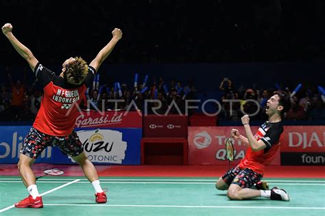 Ganda Putra Marcus Kevin Juara Indonesia Open Antara Foto