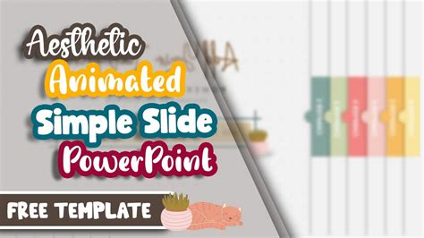 Aesthetic Ppt Animated Slide Mudah Simple Free Template Font