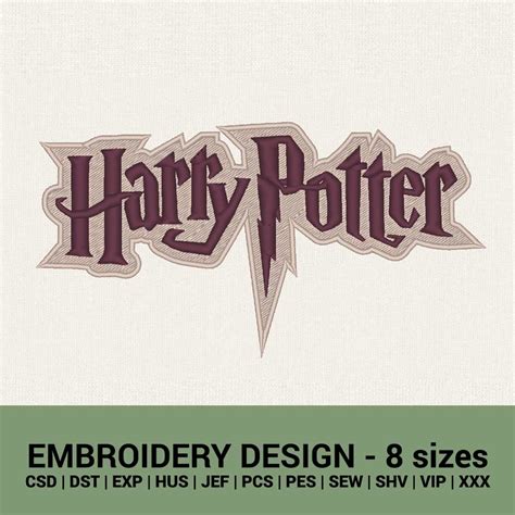 Harry Potter Logo Badge Machine Embroidery Design New