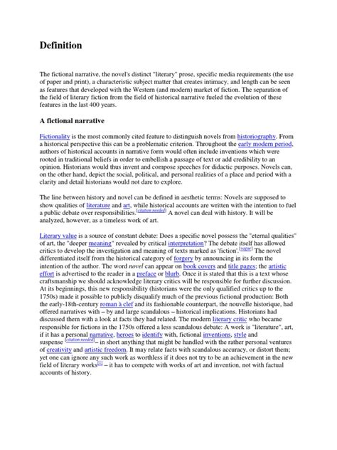 Definition | PDF | Novella | Novels 