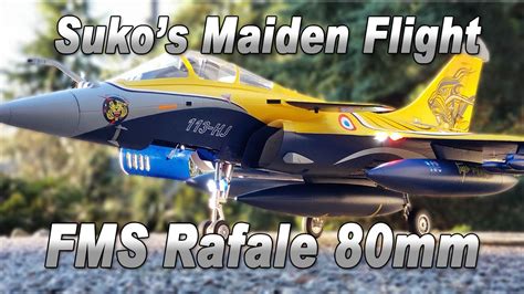 Sukos Maiden Flight Fms Rafale 80mm Edf Jet Youtube