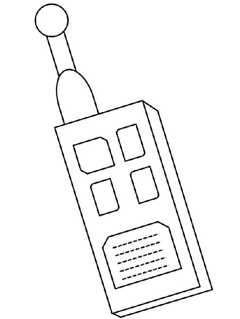 Walkietalkie De La Polic A Para Colorear Imprimir E Dibujar Dibujos