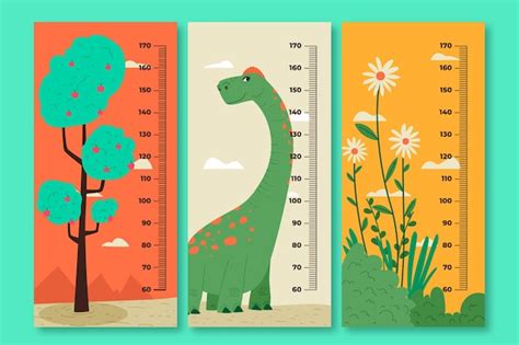 Free Vector Cute Drawn Height Meters Illustrated