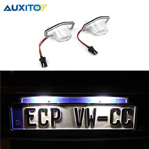 2PCS LED Number License Plate Light Error Free 18 LED For Honda Crv Fit