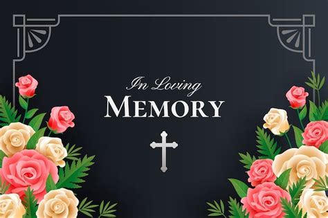 Free Vector Gradient In Loving Memory Background