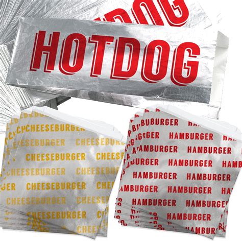 Avant Grub Retro Grease Proof Foil Cheeseburger Wrappers 75 Combo Pack