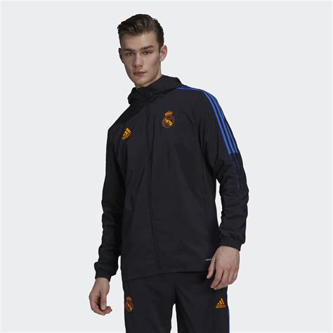 Adidas Veste De Pr Sentation Real Madrid Tiro Noir Orange