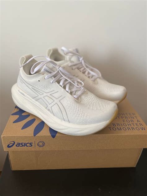 Tênis de Corrida Asics Nimbus 25 Branco Original Tamanho 36 Tênis