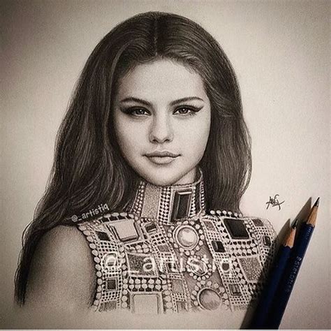 Selena Gomez Drawing Skill