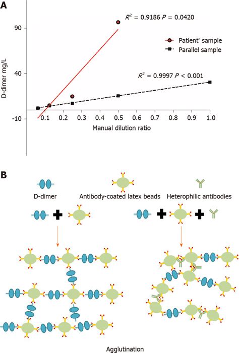 Correlation Between D Dimer Values And The Dilution Ratio And The