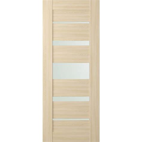 Belldinni Vona 07 03 36 In X 80 In No Bore 5 Lite Frosted Glass Loire Ash Wood Composite