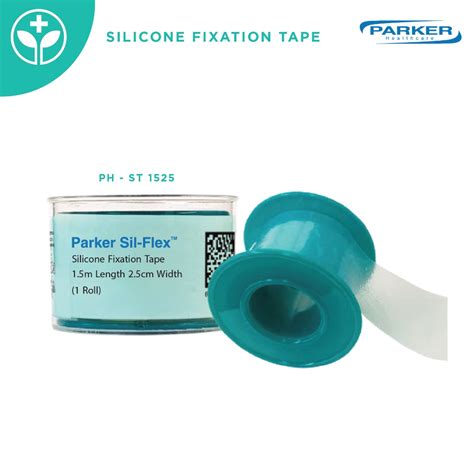 Parker Sil Flex Silicone Fixation Tape Green 15m Length Roll 25