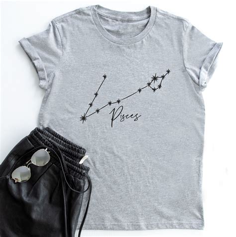 Zodiac Constellation Ladies T Shirt Tee Custom Personalised Etsy Uk