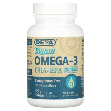 Deva Vegan Omega 3 Dha Epa 300 Mg 90 Softgels 90 Count Kroger