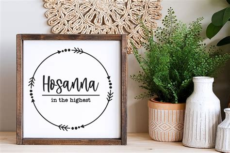 Hosanna In The Highest Wood Sign Etsy