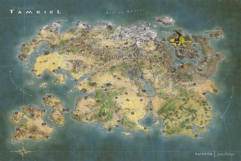 Tamriel Map From the Elder Scrolls Digital Download - Etsy