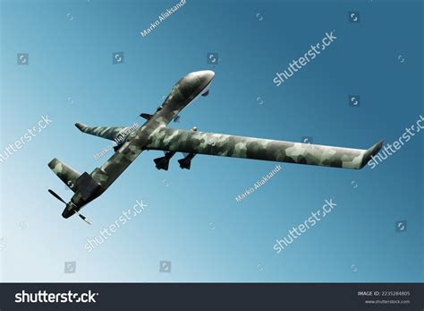 Military Combat Drone Uav On Duty Stock Illustration 2235284805 ...