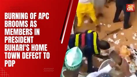 Burning Of Apc Brooms As Members In President Buharis Home Town Defect